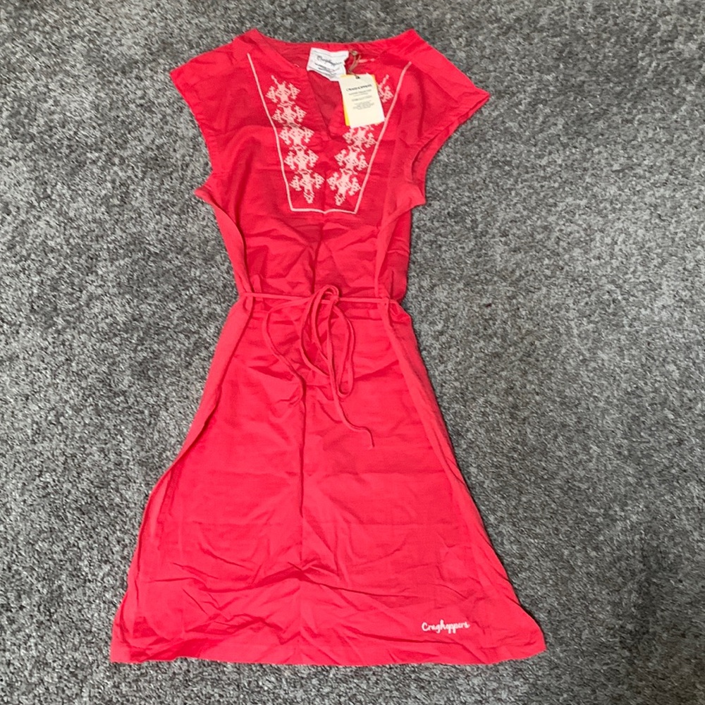 Craghoppers pink drawstring dress.